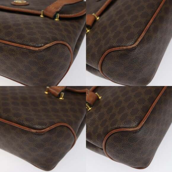 CELINE Macadam Canvas Hand Bag Pvc Leather Brown - Picture 10 of 13